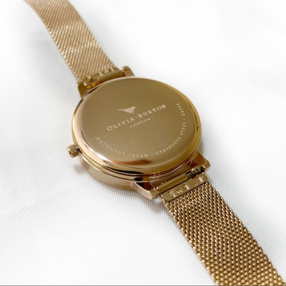 OLIVIA BURTON SEMI PRECIOUS ROSE GOLD MESH WATCH - Picture 7 of 10